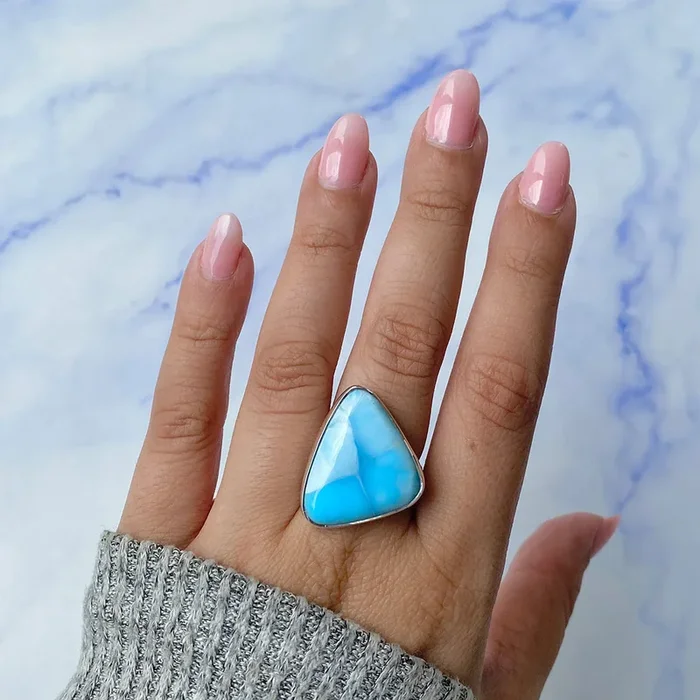 Larimar Adjustable Ring-(LAR-R-621.)