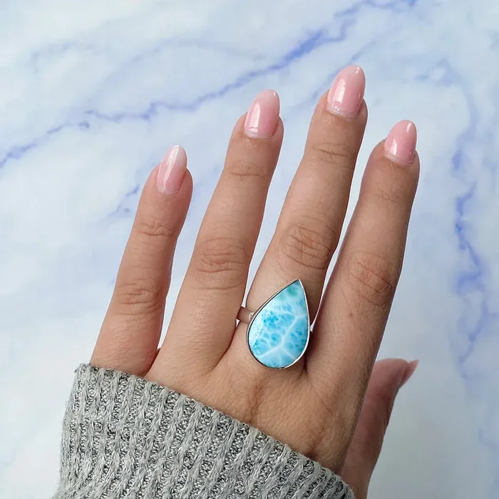 Larimar Adjustable Ring-(LAR-R-991.)