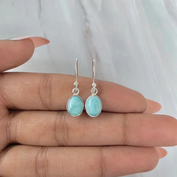 Larimar Earring-(LAR-E-1098.)