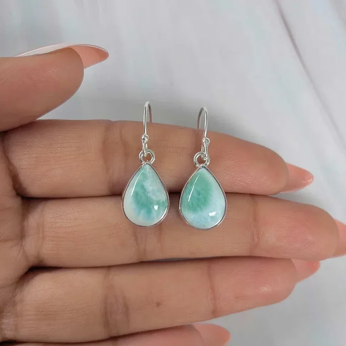 Larimar Earring-(LAR-E-1990.)
