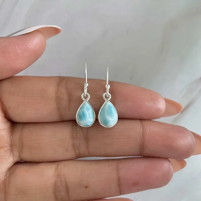 Larimar Earring-(LAR-E-527.)