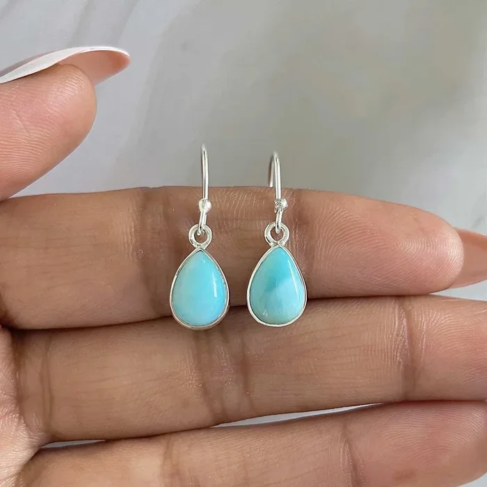 Larimar Earring-(LAR-E-664.)