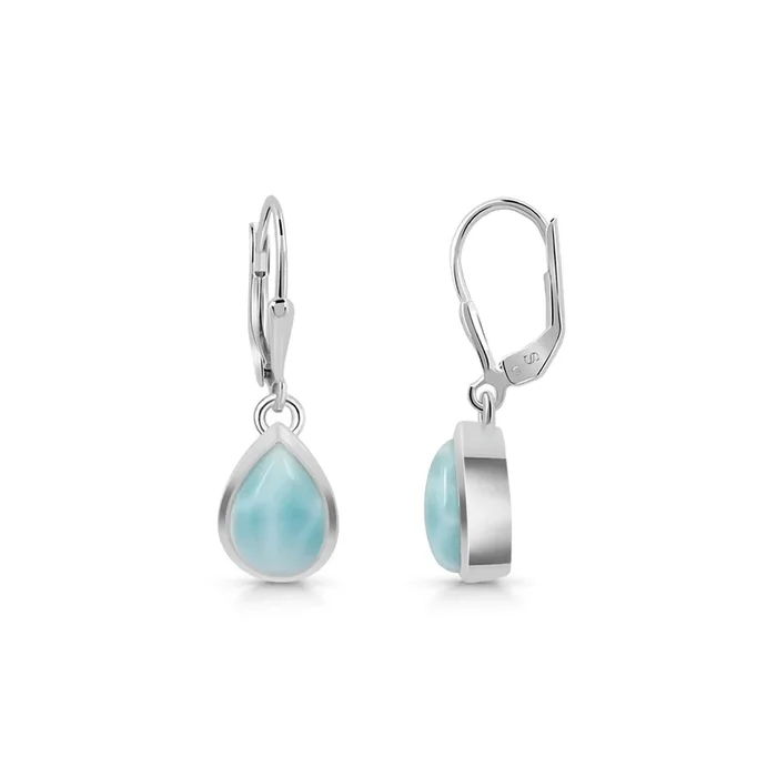 Larimar Leverback Earring-(LAR-SE-558.)