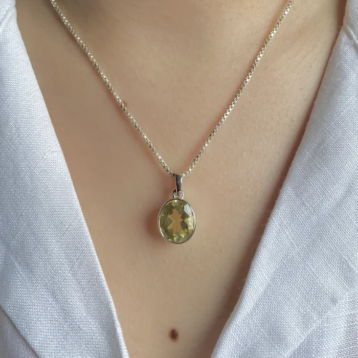 Lemon Quartz Pendant-(LEM-SP-793.)