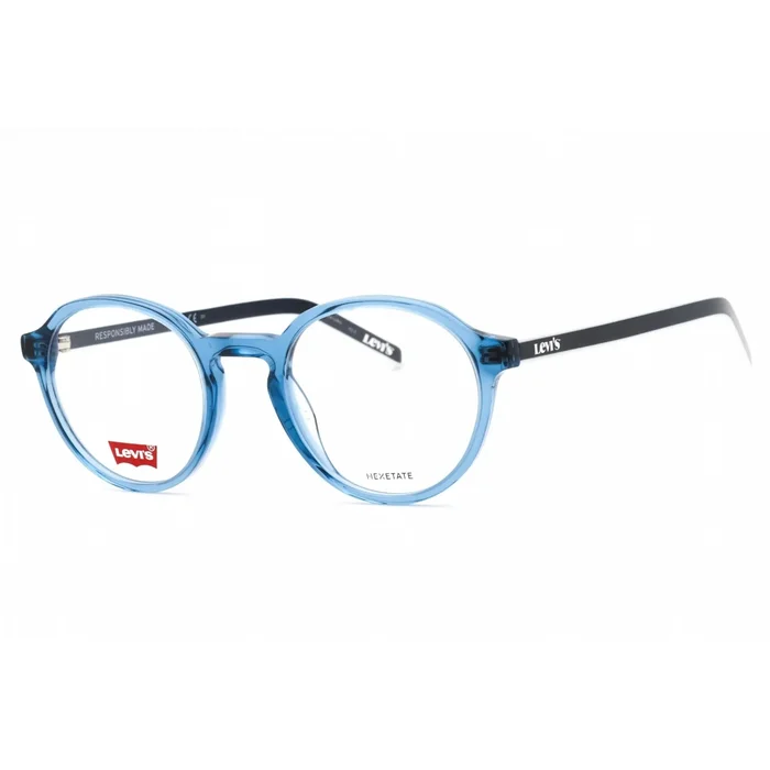 Levi’s Unisex Eyeglasses – Blue Plastic Round Full Rim Frame | LV 1023 0PJP 00
