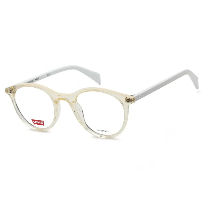 Levi’s Unisex Eyeglasses – Clear Demo Lens Champagne Round Frame | LV 1005 0HAM 00