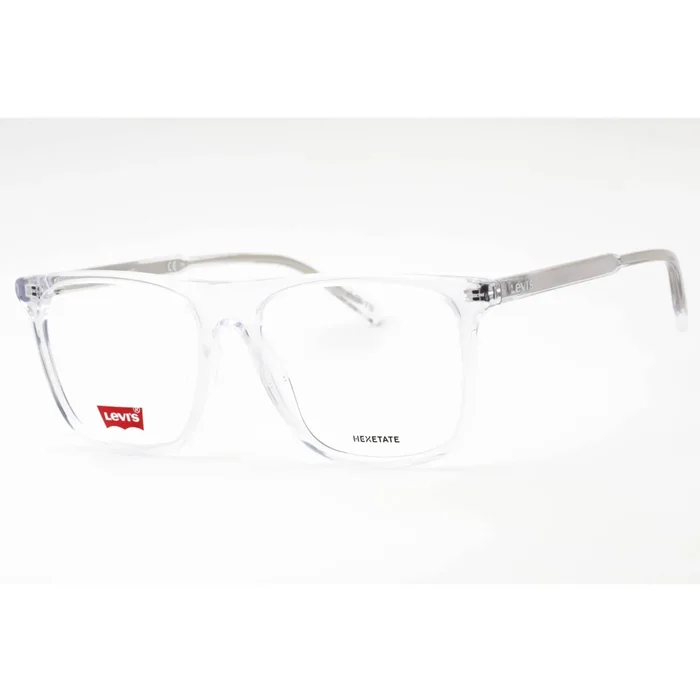 Levi’s Unisex Eyeglasses – Crystal Plastic Square Full Rim Frame | LV 1016 0900 00