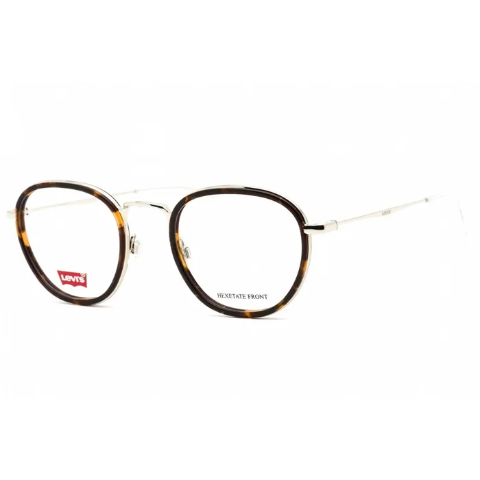 Levi’s Unisex Eyeglasses – Full Rim Havana Metal Round Shape Frame | LV 5012 0086 00