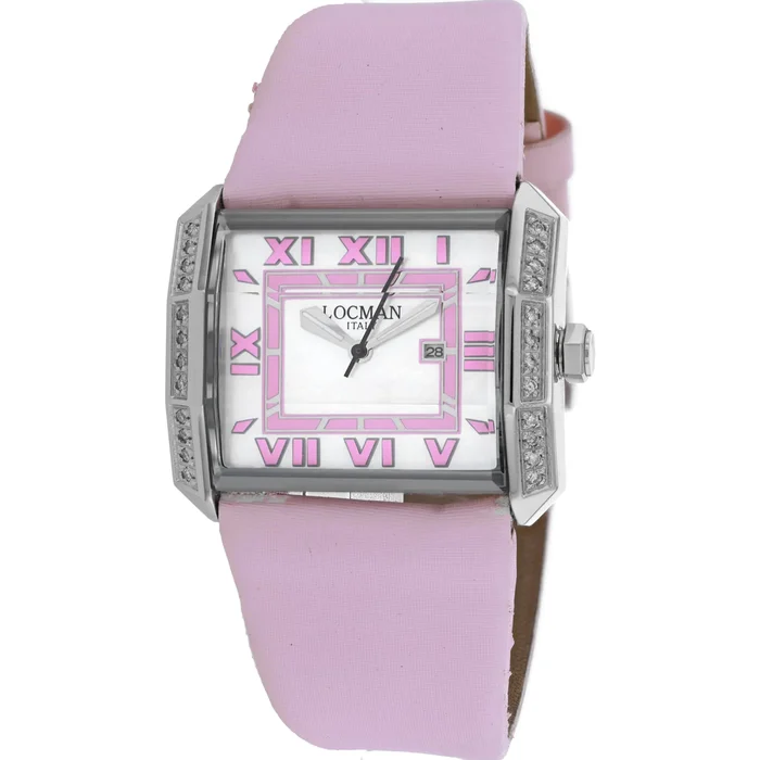 Locman Women’s Watch – Classic Mother of Pearl Dial Pink Leather Strap | 232MOPPKD