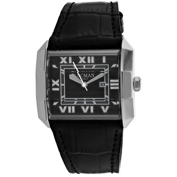 Locman Women’s Watch – Classic Steel Case Black Dial Leather Strap | 232BK/BKLE