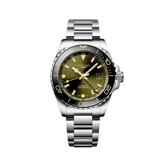 Longines Hydroconquest 41mm Mens Watch Green Stainless Steel MPN: L37904066