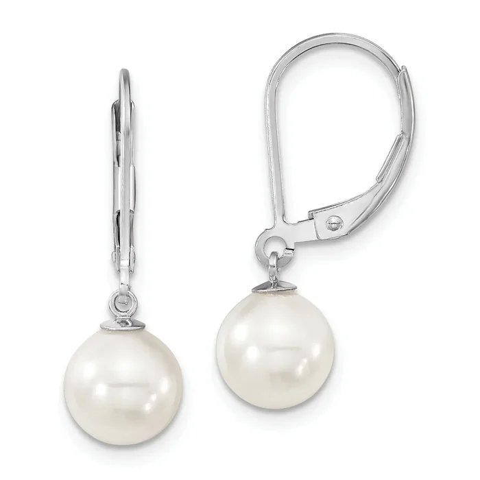 Majestik Rhodium-Plated Sterling Silver Shell Pearl Dangle Earrings