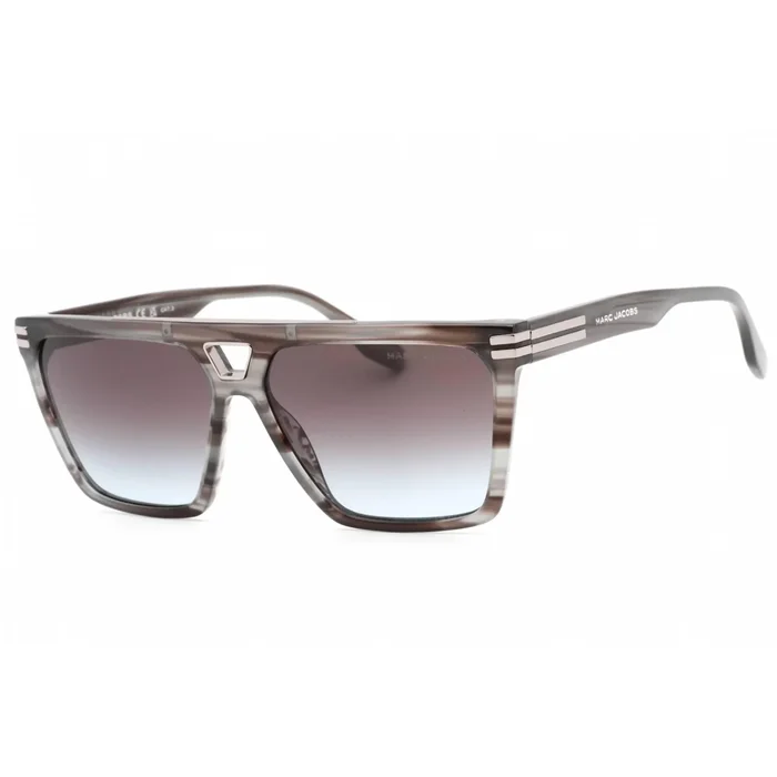 Marc Jacobs Men’s Sunglasses Grey Horn Plastic Rectangular Frame | MARC 717/S 02W8 98