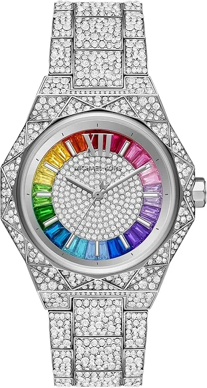 Michael Kors Raquel Three-Hand Crystals Silver Dial Silver Steel Strap Watch For Women – MK7365LEWomen’s Watches