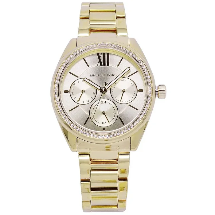 Michael Kors Silver Dial Gold Steel Strap Watch for Women – MK7090Women’s Watches