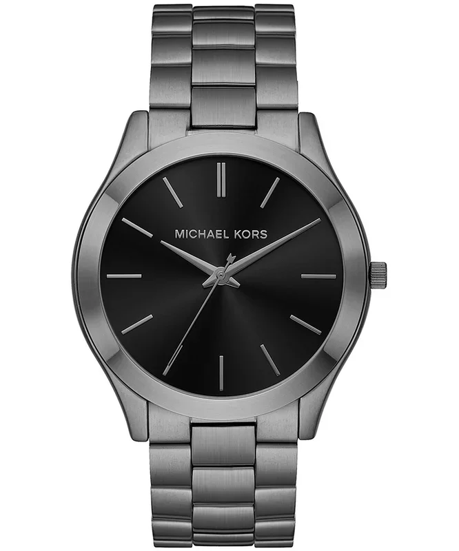 Michael Kors Slim Runway Three-Hand Gunmetal Stainless Steel Watch – MK1044Women’s Watches