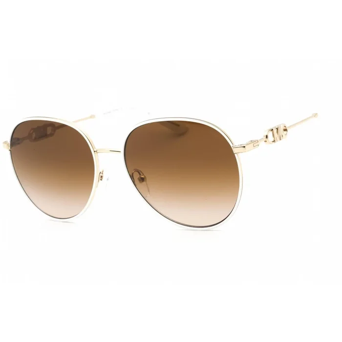 Michael Kors Women’s Sunglasses – Gold White Metal Full Rim Frame | 0MK1128J 123313