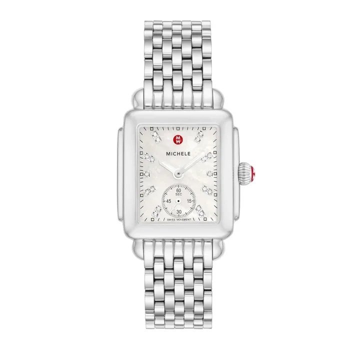 Michele Deco Mid Stainless Diamond Dial Watch MPN: MWW06V000002