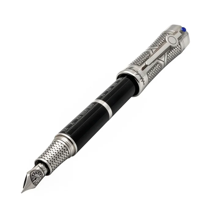 Montegrappa Time & Brain Limited Edition Sterling Silver And Resin Fountain Pen (M) ISTNN3SE