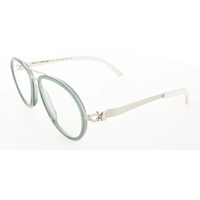 Mykita Unisex Eyeglasses – Gold Green Metal Pilot Frame | NO1-DD 1.2-CP/MGR 911
