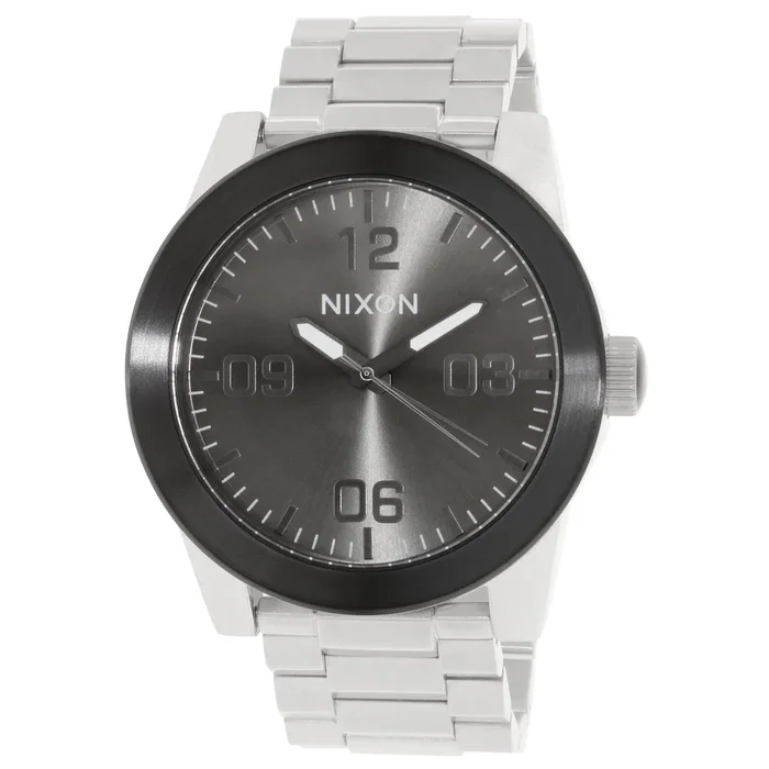 Nixon A3461762 Men’s Corporal SS Gunmetal Dial Steel Bracelet Watch