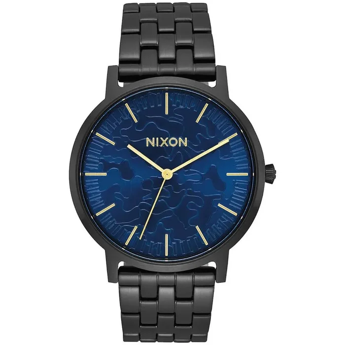 Nixon Men’s Quartz Watch – Porter Blue Dial Black Bracelet | A10572734