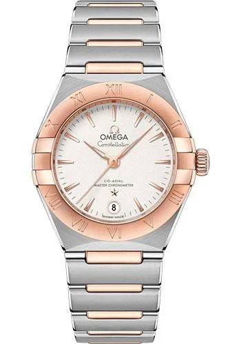 Omega Constellation Manhattan Co-Axial Master Chronometer Watch – 29 mm Steel And Sedna Gold Case – Crystal White Silvery Dial – 131.20.29.20.02.001Watch