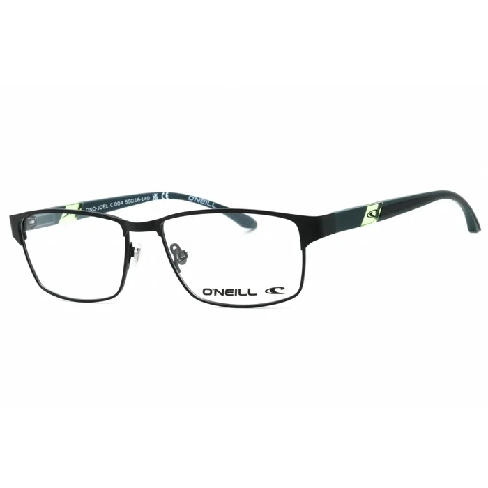 ONeill Men’s Eyeglasses – Matte Black Metal Rectangular Full Rim Frame | ONO-JOEL 004