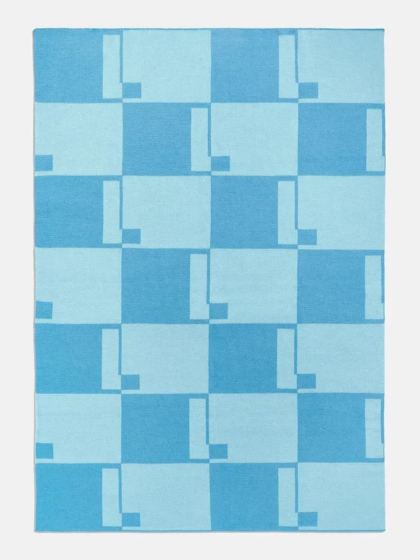 Opposites Attract Custom Blanket – Bright Blue/Light Blue