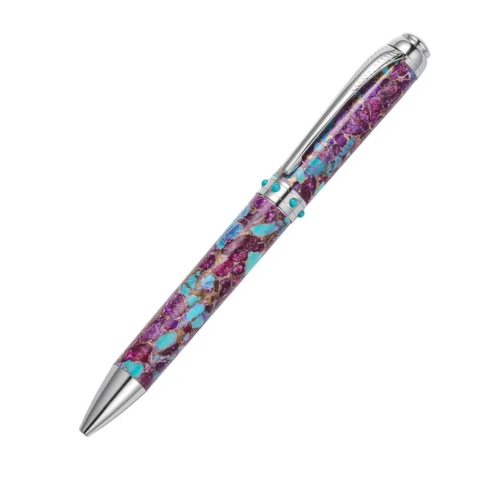 Optima Purple Turquoise Silver PenMisc