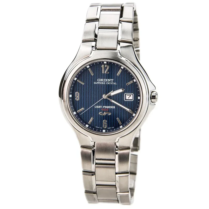 Orient CVD0P005D Men’s Blue Dial Stainless Steel Solar Cell Energy Watch