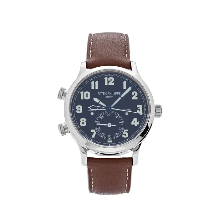 Patek Philippe Calatrava 5524G-001 ‘Pilot’ Travel Time White Gold Blue Dial (2015)Luxury Watch
