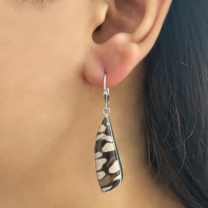 Peanutwood Jasper Earring-(PWJ-E-14.)