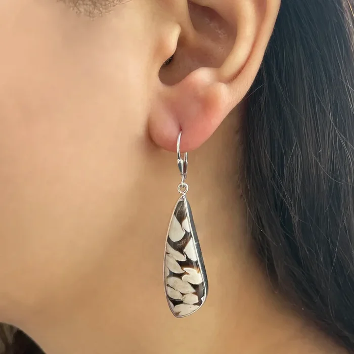 Peanutwood Jasper Earring-(PWJ-E-8.)