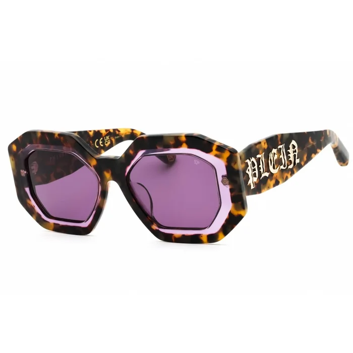 Philipp Plein Women’s Sunglasses – Light Yellow Havana Geometric Frame | SPP098M 0778