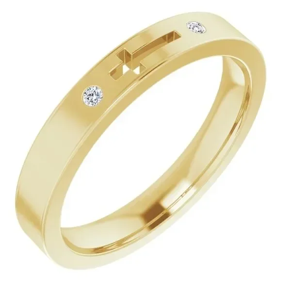 Pierced Cross Stackable Ring