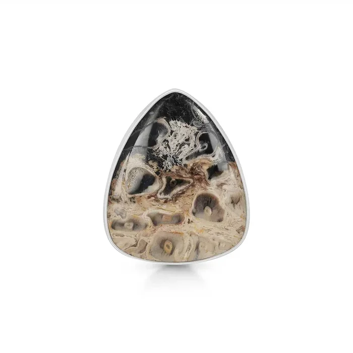 Plumroot Agate Adjustable Ring-(PTJ-R-15.)