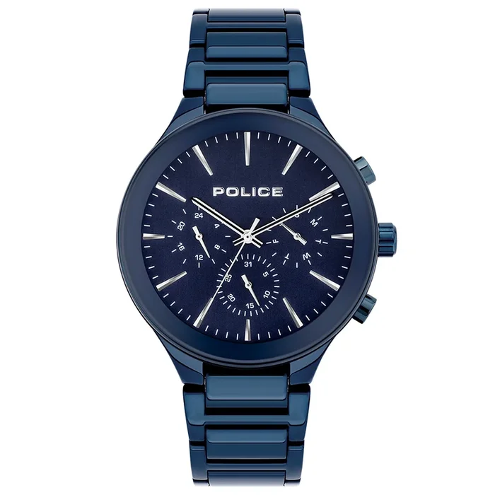 Police Men Gifford Round Blue Watches