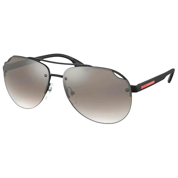 Prada Sport Men’s Sunglasses – Linea Rossa Matte Black Aviator 0PS 52VS 1BO5O0