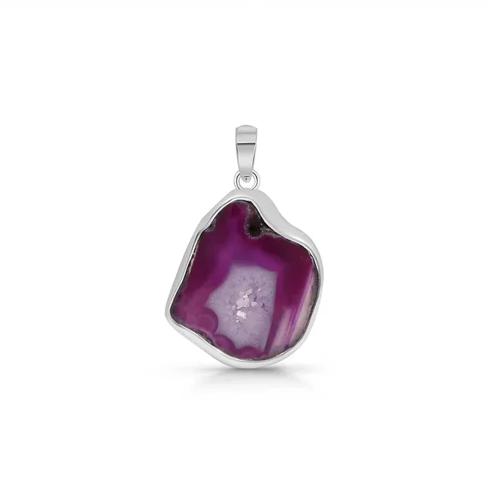 Purple Agate Pendant-(APU-P-40.)