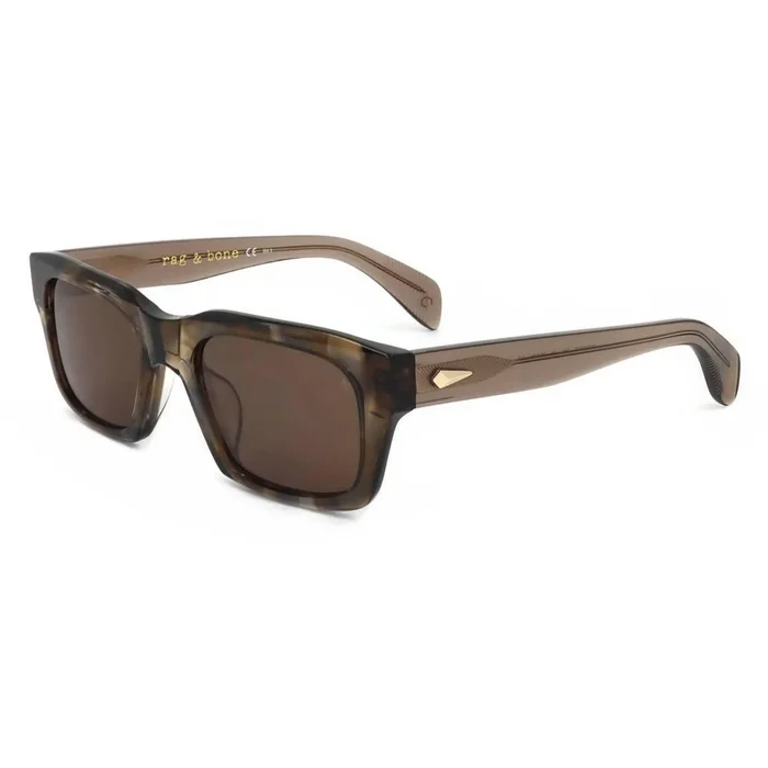 Rag and Bone Men’s Sunglasses – Beige Grey Havana Frame Brown Lens | RNB5038/S 0E26
