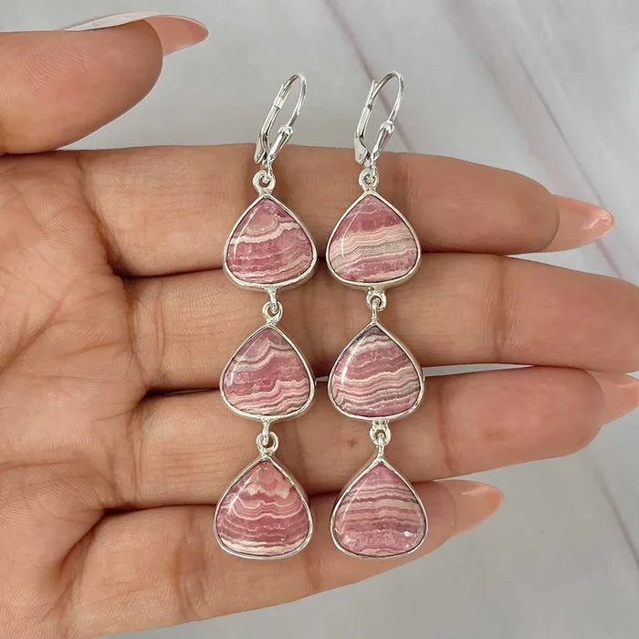 Rhodochrosite Earring-(RDC-E-132.)