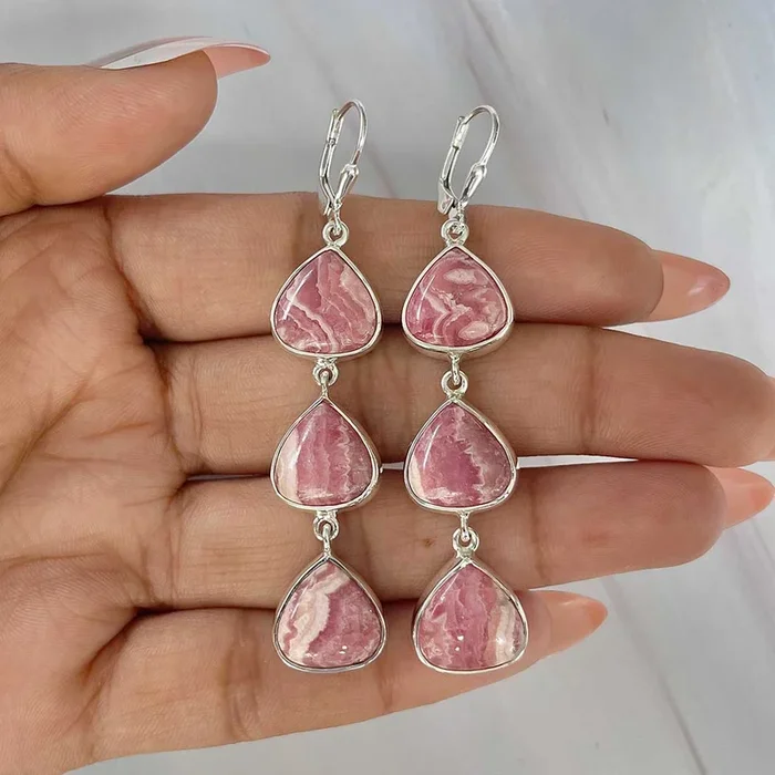 Rhodochrosite Earring-(RDC-E-139.)
