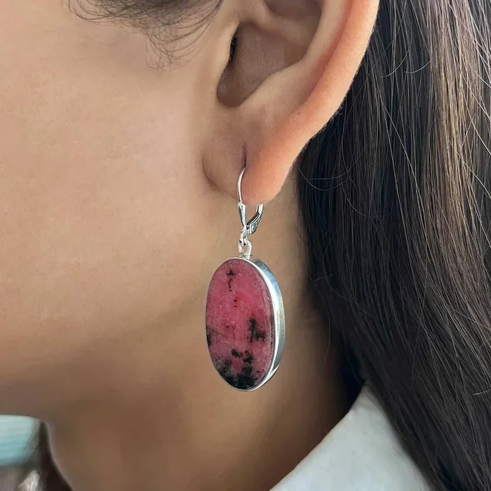 Rhodonite Earring-(RDN-E-18.)