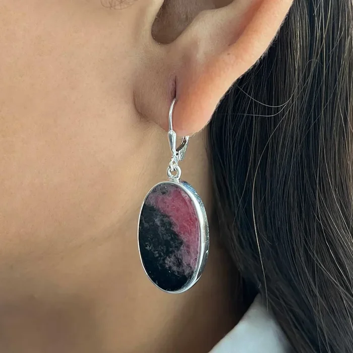 Rhodonite Earring-(RDN-E-25.)