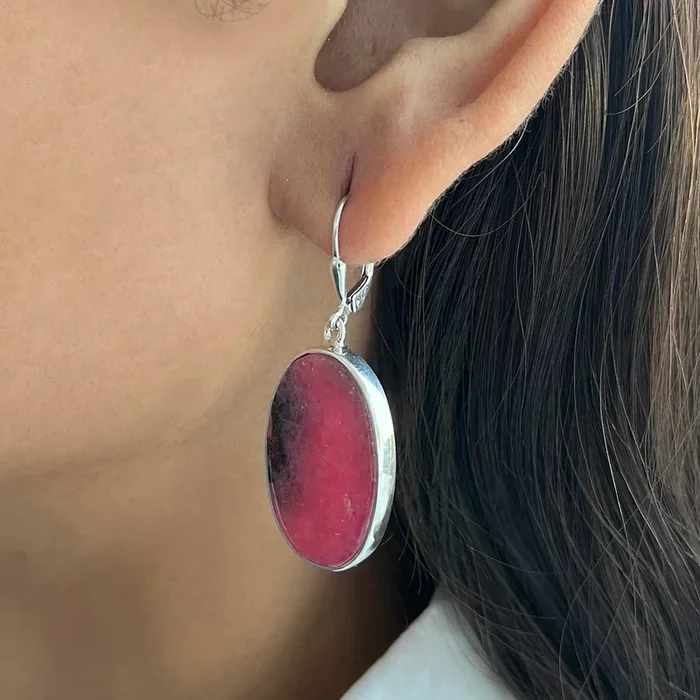 Rhodonite Earring-(RDN-E-26.)
