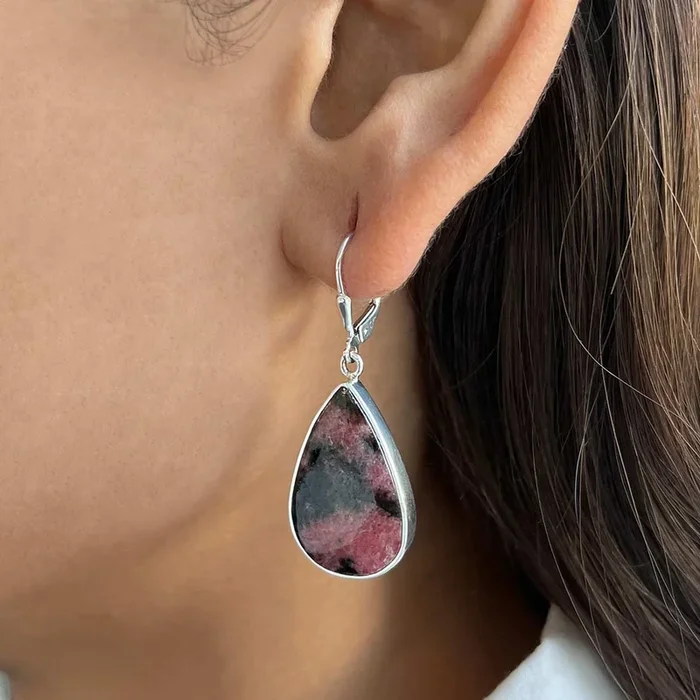 Rhodonite Earring-(RDN-E-3.)