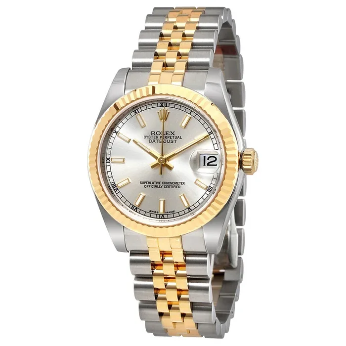 Rolex Datejust Lady 31 Silver Dial Stainless Steel and 18K Yellow Gold Jubilee Bracelet Automatic Watch 178273SSJWatch