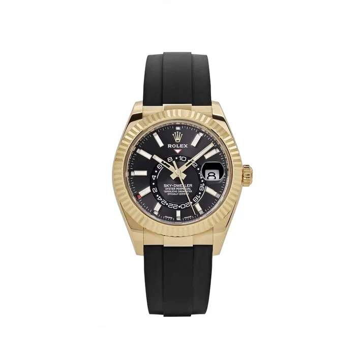 Rolex Sky-Dweller 326238 Yellow Gold Bright Black Dial (2022)Luxury Watch