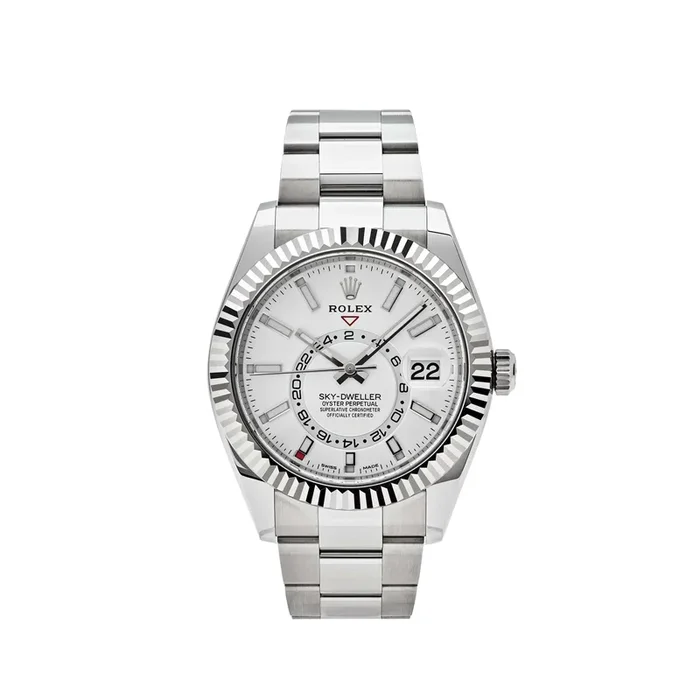 Rolex Sky-Dweller 326934 Stainless Steel White Dial OysterLuxury Watch